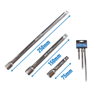 3pcs 3/8" Extendion Bar Set